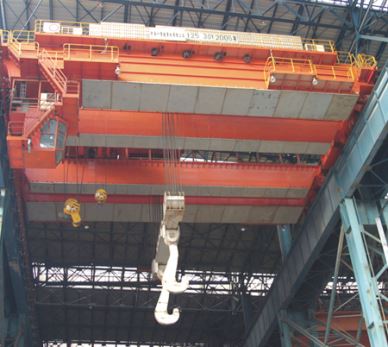 320 / 80ton Чотири кріплення ливарного кранового мостового крана